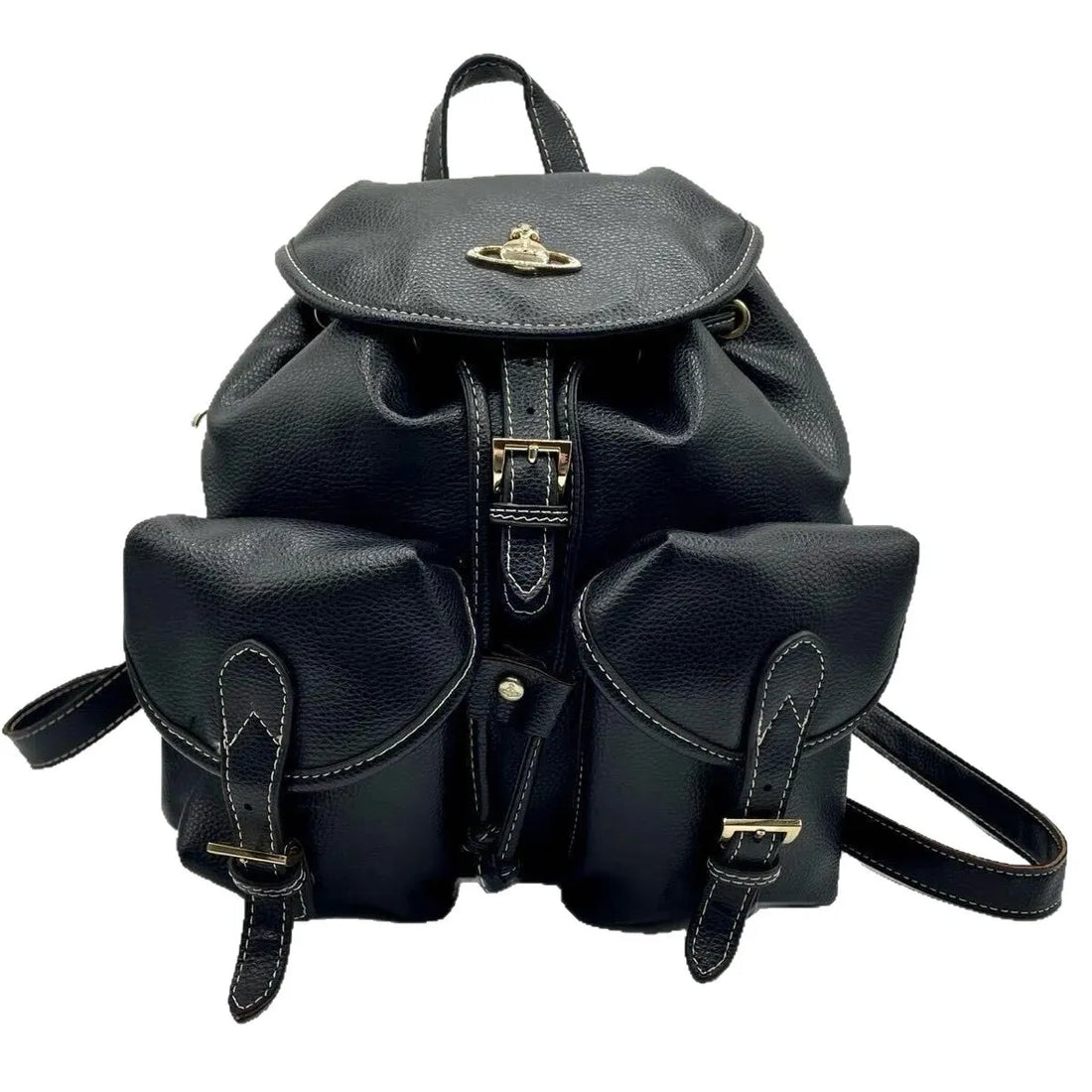 VW Subculture Black Grained Vegan Leather Backpack