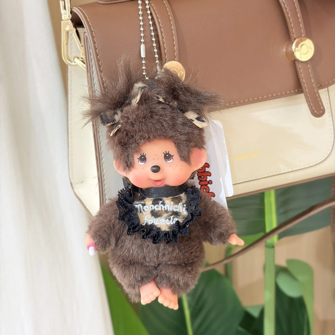 Monchhichi x Jouetie Leopard Edition Plush Keychain