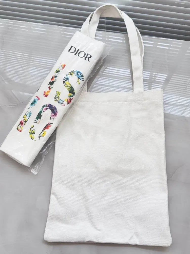 D-Luxe Floral Botanical Canvas Shoulder Tote