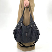 Vintage Washed Slouchy Hobo Shoulder Bag