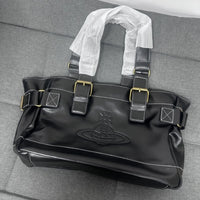 VW Accord Black Vegan Leather Buckled Bag