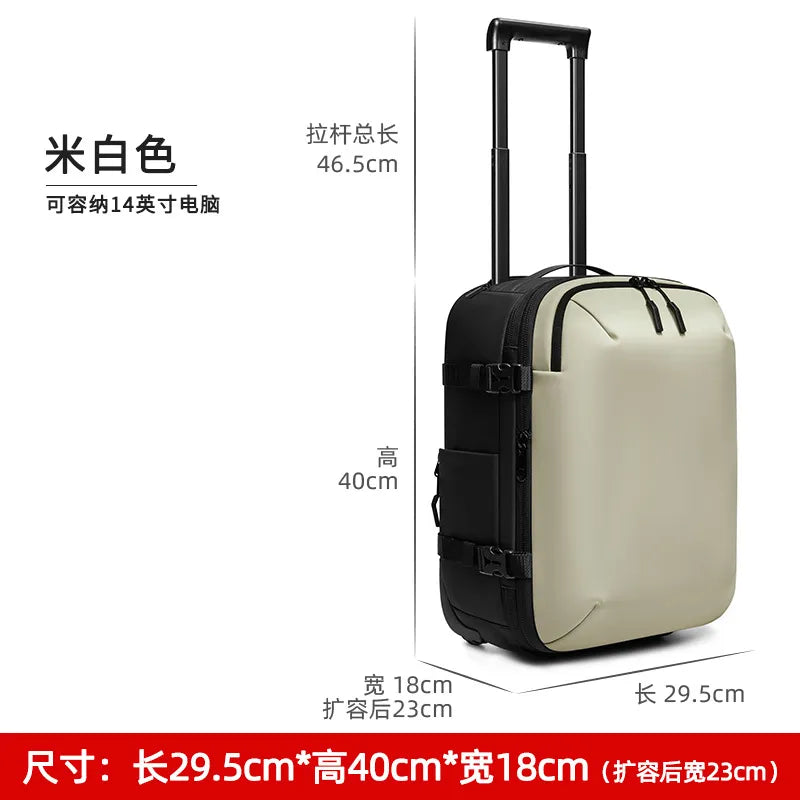 Pastel Blush Multi-Compartment Expandable Backpack