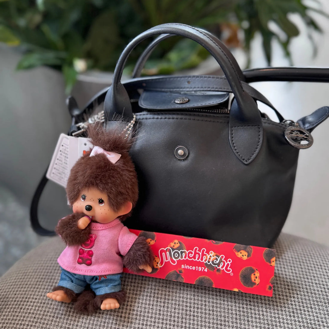 Monchhichi Harajuku Streetwear Plush Keychain