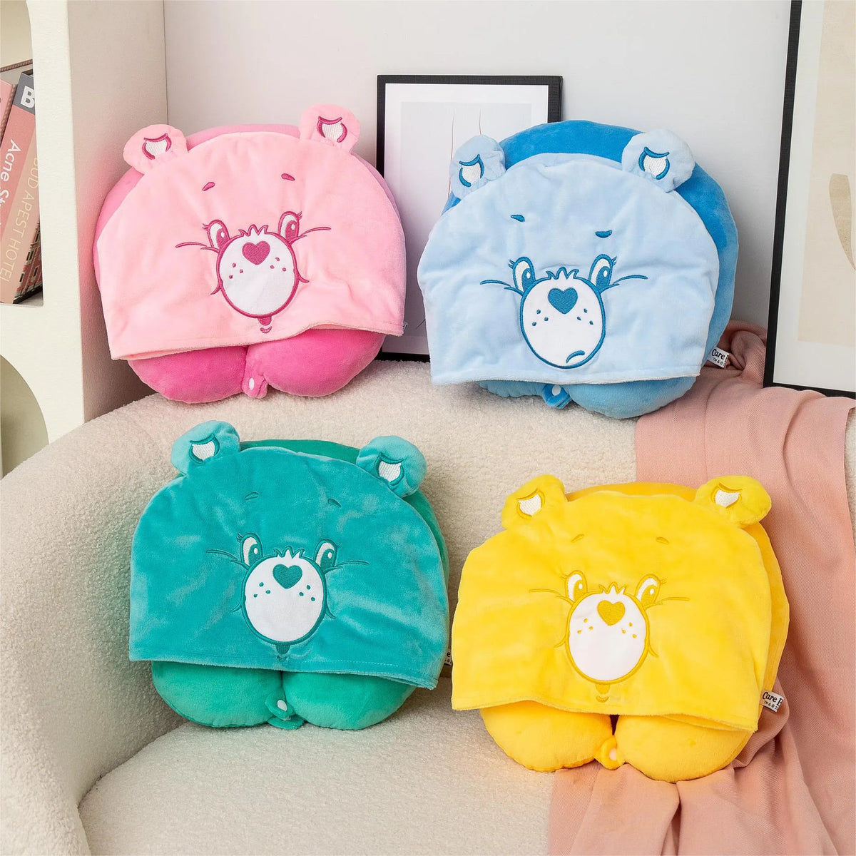 Care Bears Hooded Travel Neck Pillow