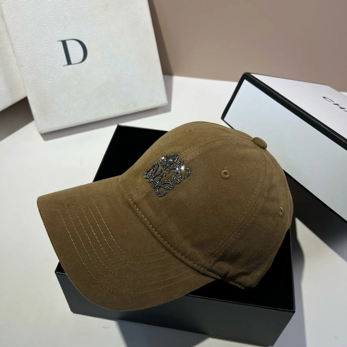 Love Anagram Suede Baseball Cap