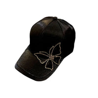 Shimmer Satin Butterfly Pavé Crystal Cap