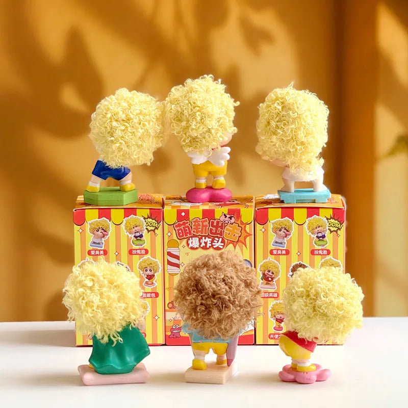 Shinchan Fluffy Ramen Perm Hair Blind Box Figurine