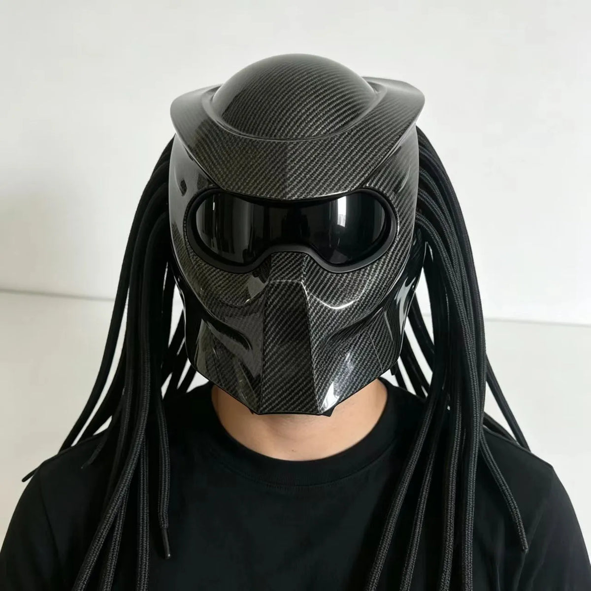 Carbon Weave Yautja Biomask Street Helmet