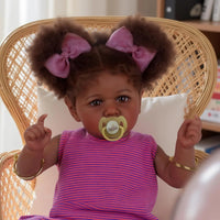 Afro-Puffs Reborn Baby Girl Heirloom Doll