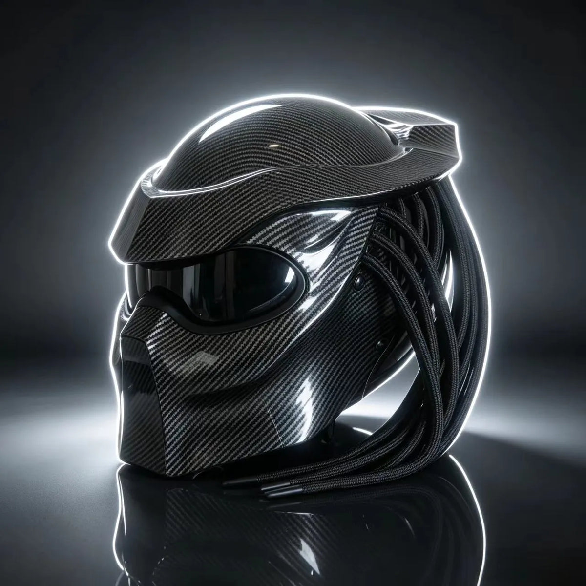 Carbon Weave Yautja Biomask Street Helmet