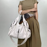 Vintage Washed Slouchy Hobo Shoulder Bag
