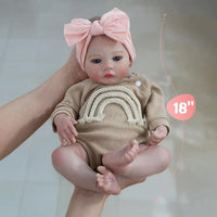 Boho Rainbow Knitted Reborn Artisan Nursery Doll