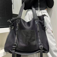 Tactical Mesh Oversized Slouchy Duffel Tote