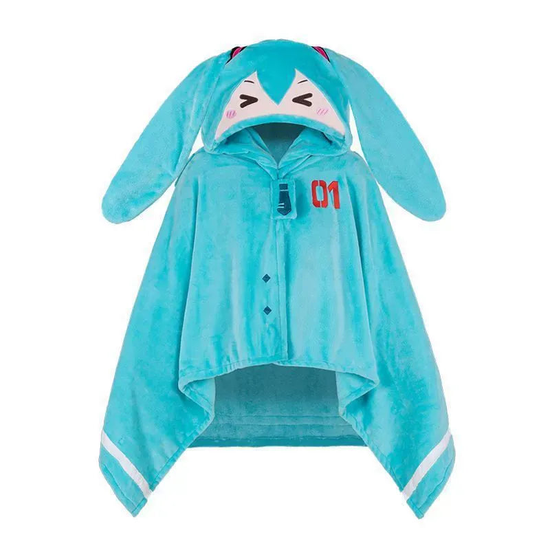 Sakura Spring Miku Wearable Hooded Blanket Cloak