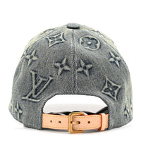 Monogram Luxe Washed Denim Heritage Baseball Cap