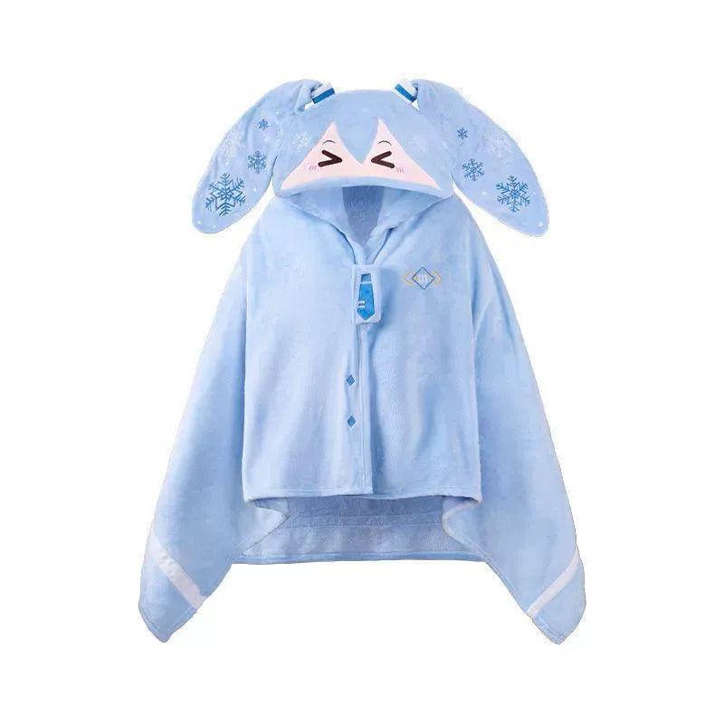 Sakura Spring Miku Wearable Hooded Blanket Cloak