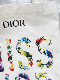 D-Luxe Floral Botanical Canvas Shoulder Tote