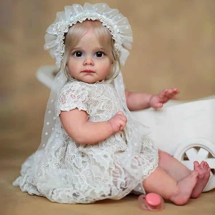Blonde Pigtails Reborn Toddler Keepsake Doll