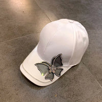 Shimmer Satin Butterfly Pavé Crystal Cap