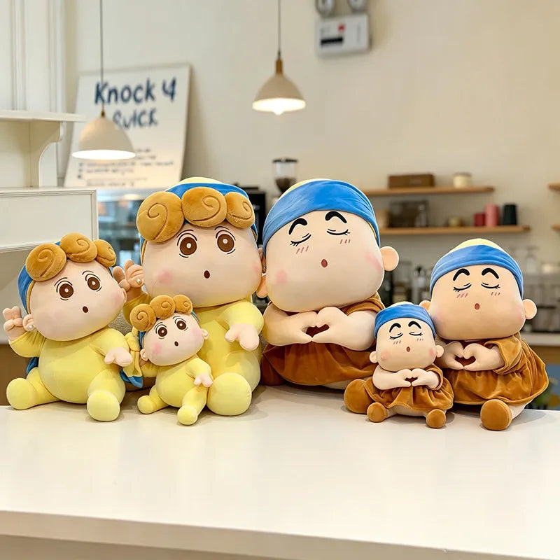 Shinchan & Himawari Baroque Duo Art Plush