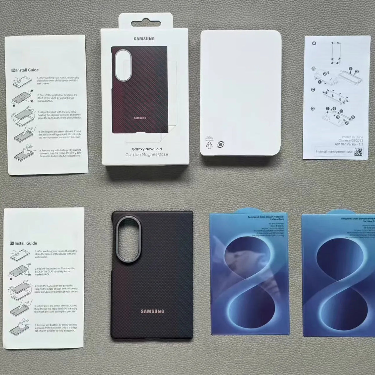Samsung Carbon Magnetic Phone Case (For Z Fold 8)