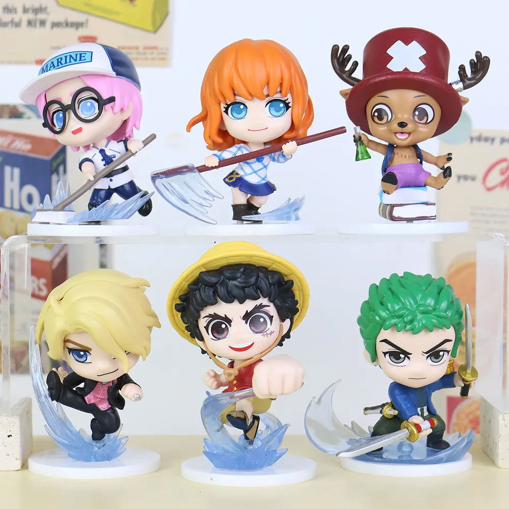 One Piece Ocean Splash Mini Figures (Set of 6)