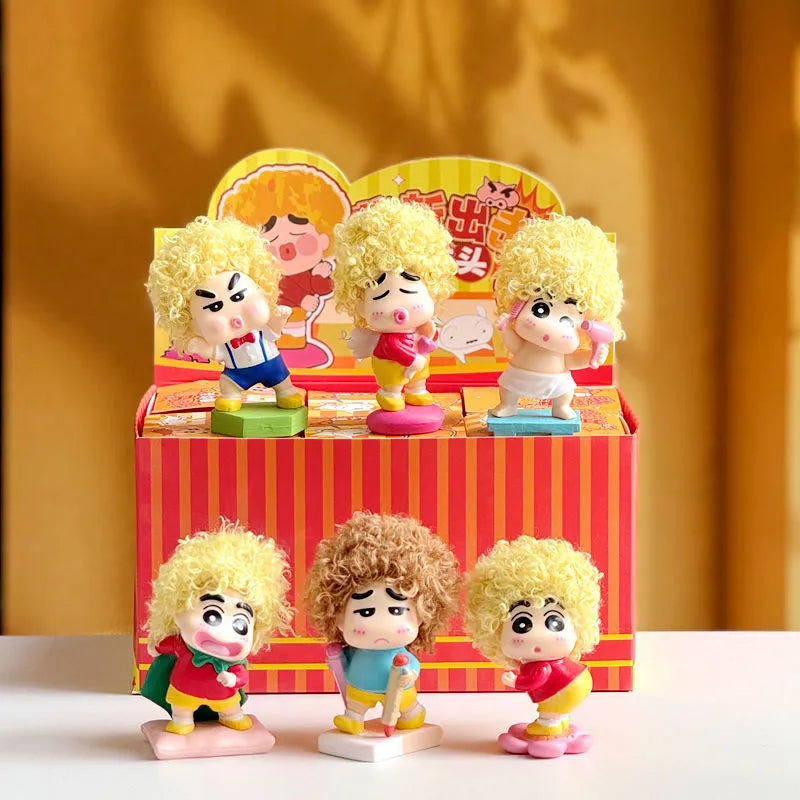 Shinchan Fluffy Ramen Perm Hair Blind Box Figurine