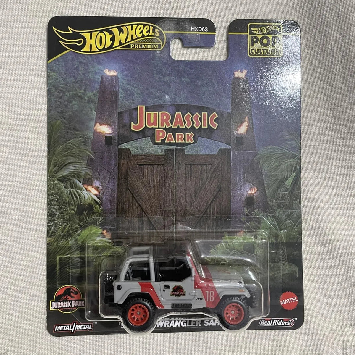 Hot Wheels Jurassic Park '92 Jeep Wrangler Vehicle
