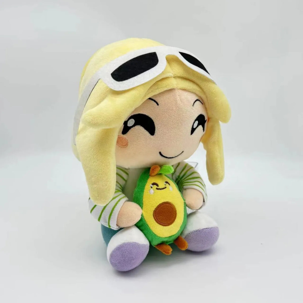 Blonde Trapper Hat Gamer Girl Avocado Plush Toy (24 cm)