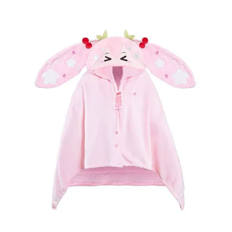 Sakura Spring Miku Wearable Hooded Blanket Cloak