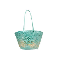 LOVE Anagram Raffia Straw Basket Tote