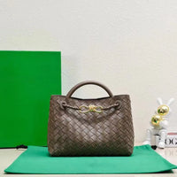 BotVena Andiamo Woven Leather Knot Tote Handbag
