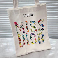 D-Luxe Floral Botanical Canvas Shoulder Tote