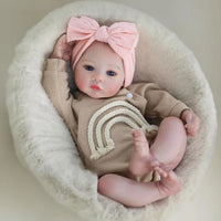 Boho Rainbow Knitted Reborn Artisan Nursery Doll
