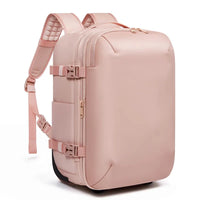 Pastel Blush Multi-Compartment Expandable Backpack