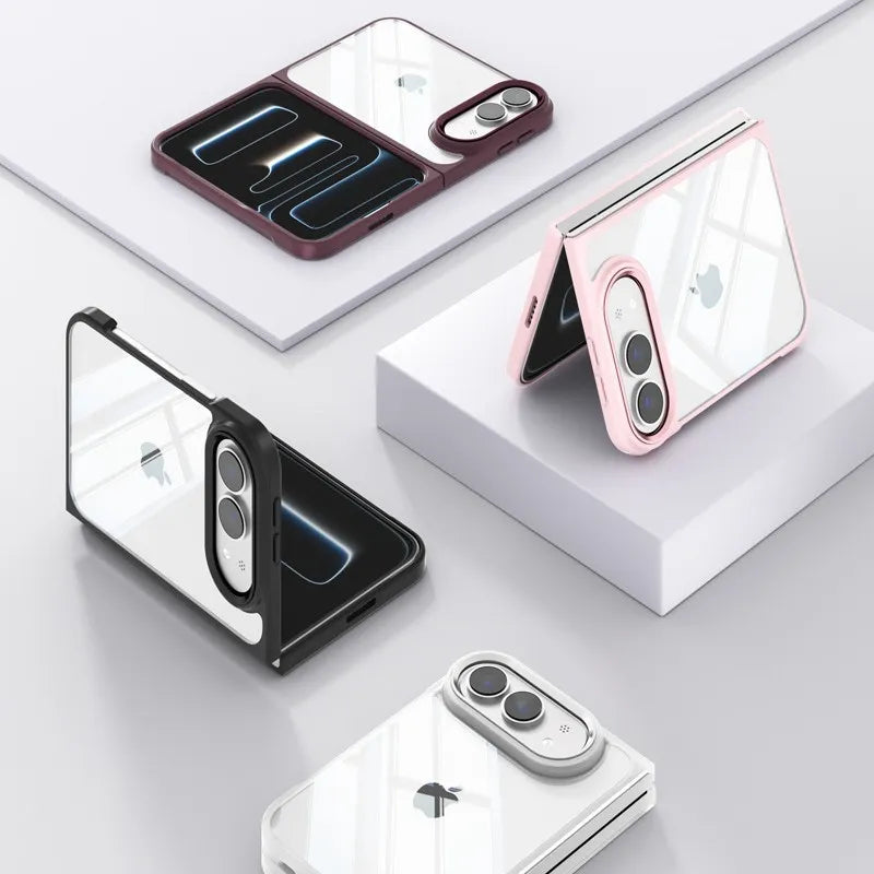 Shield Clear Flat Back Shockproof Case (For iPhone Duo)