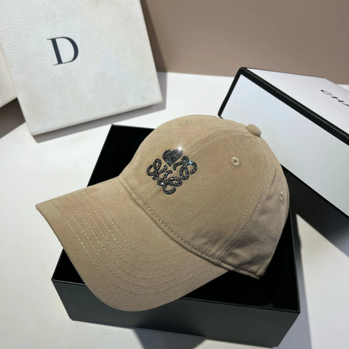 Love Anagram Suede Baseball Cap