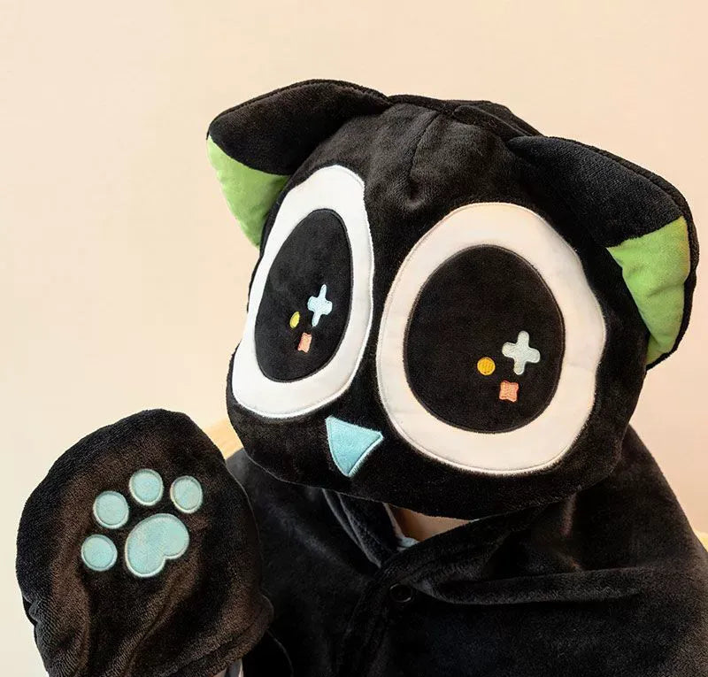 Midnight Owl Spirit Hooded Blanket Cloak