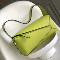 LOVE Puzzle Edge Leather Baguette Shoulder Bag