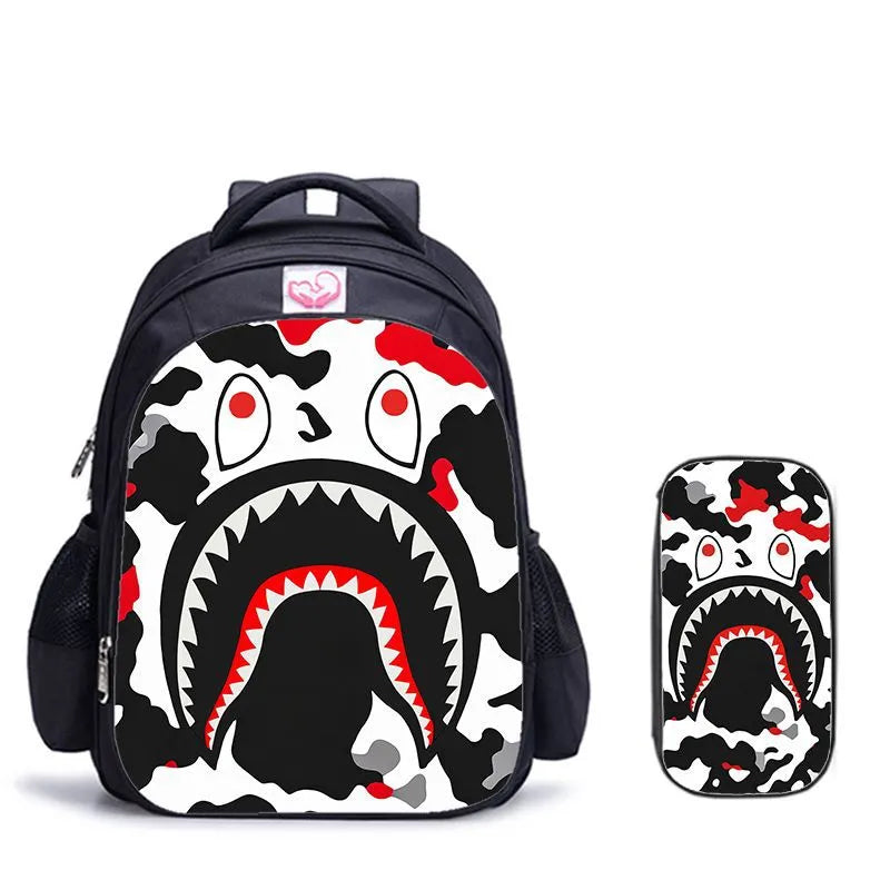 SPG Savage Shark Graphic Streetwear Backpacks
