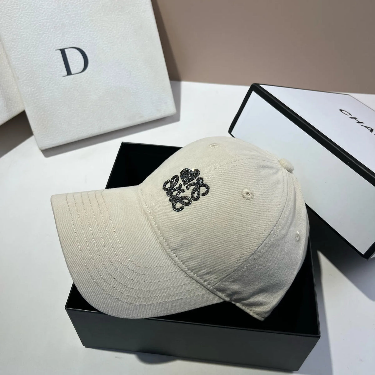 Love Anagram Suede Baseball Cap