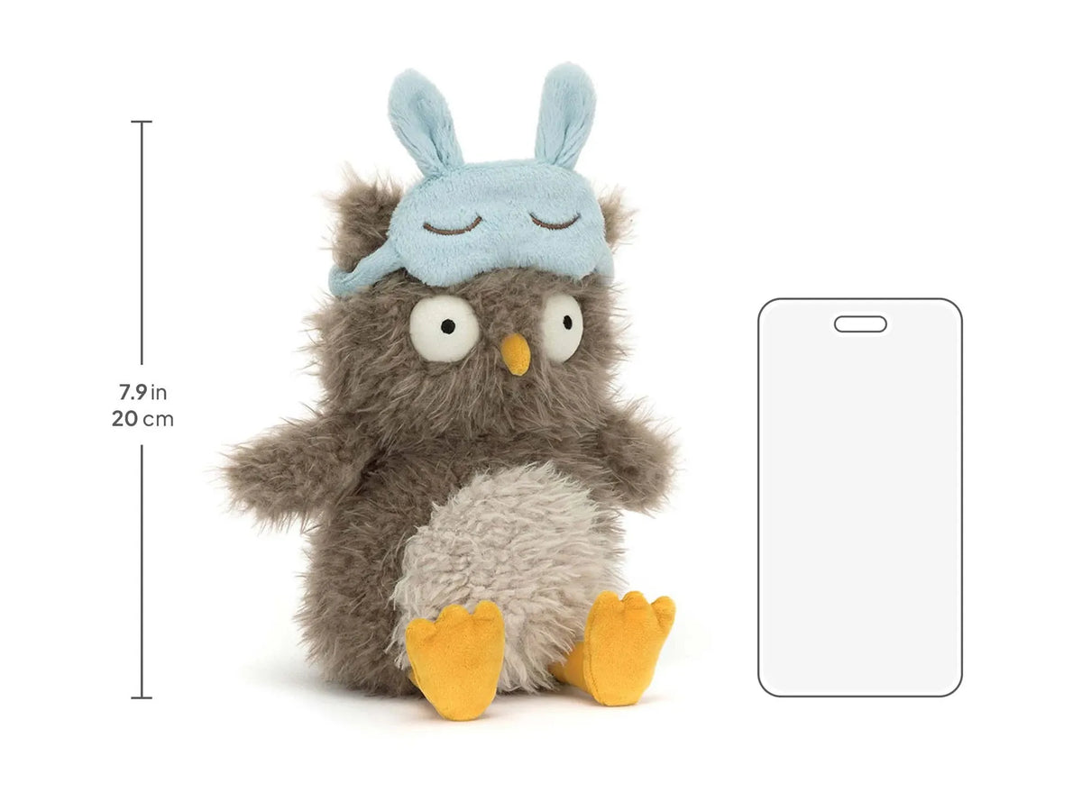 JC Snoozing Owl Bedtime Sleep Mask Plush (20 cm)