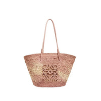 LOVE Anagram Raffia Straw Basket Tote
