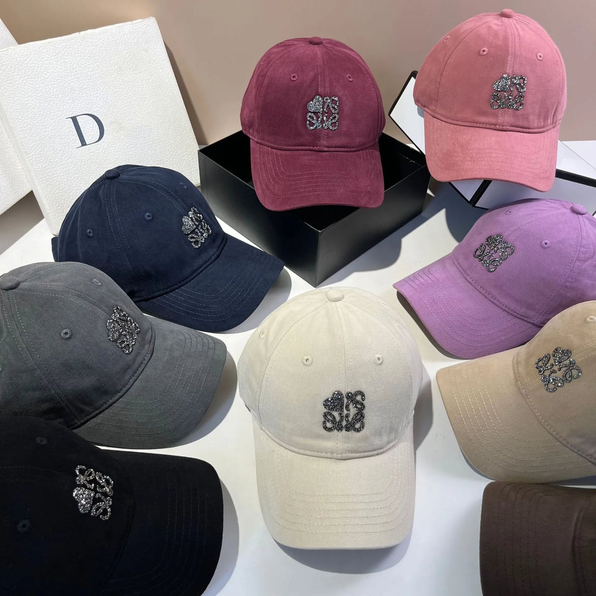 Love Anagram Suede Baseball Cap