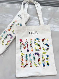 D-Luxe Floral Botanical Canvas Shoulder Tote