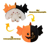 Pumpkin Bat Reversible Bunny Plush
