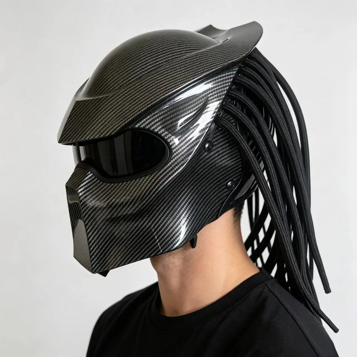 Carbon Weave Yautja Biomask Street Helmet