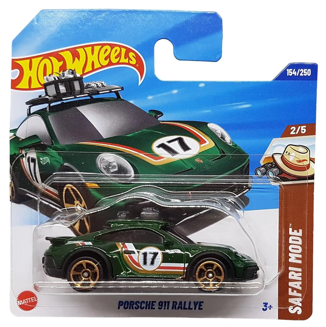 Hot Wheels Safari Mode Porsche 911 Rallye Vehicle
