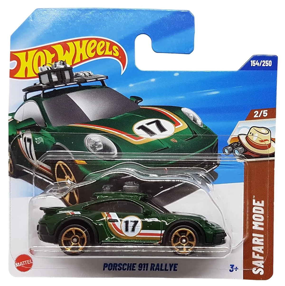 Hot Wheels Safari Mode Porsche 911 Rallye Vehicle