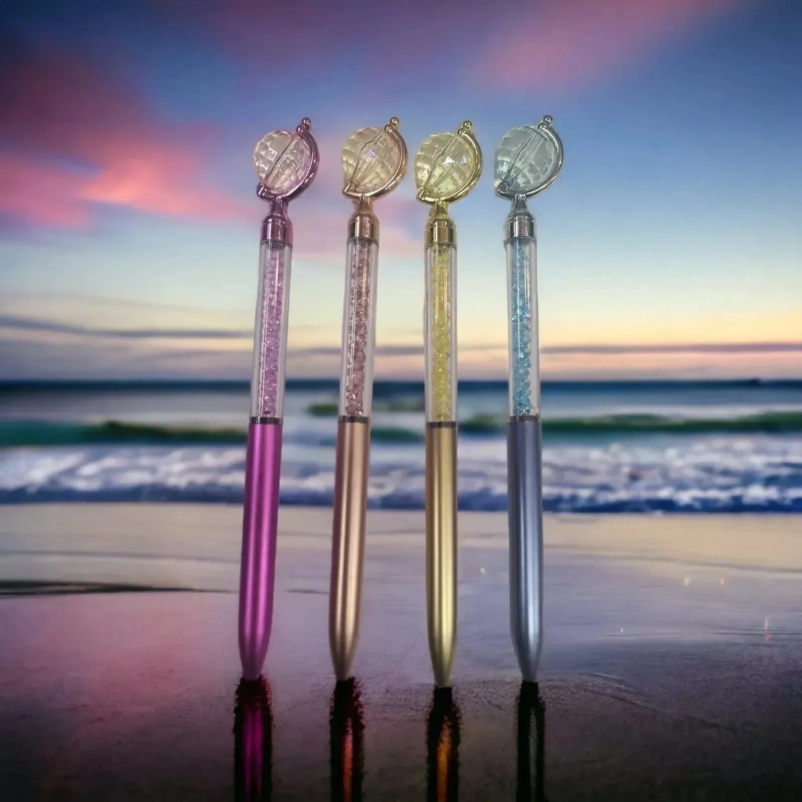 Crystal Globe Earth Ballpoint Pen